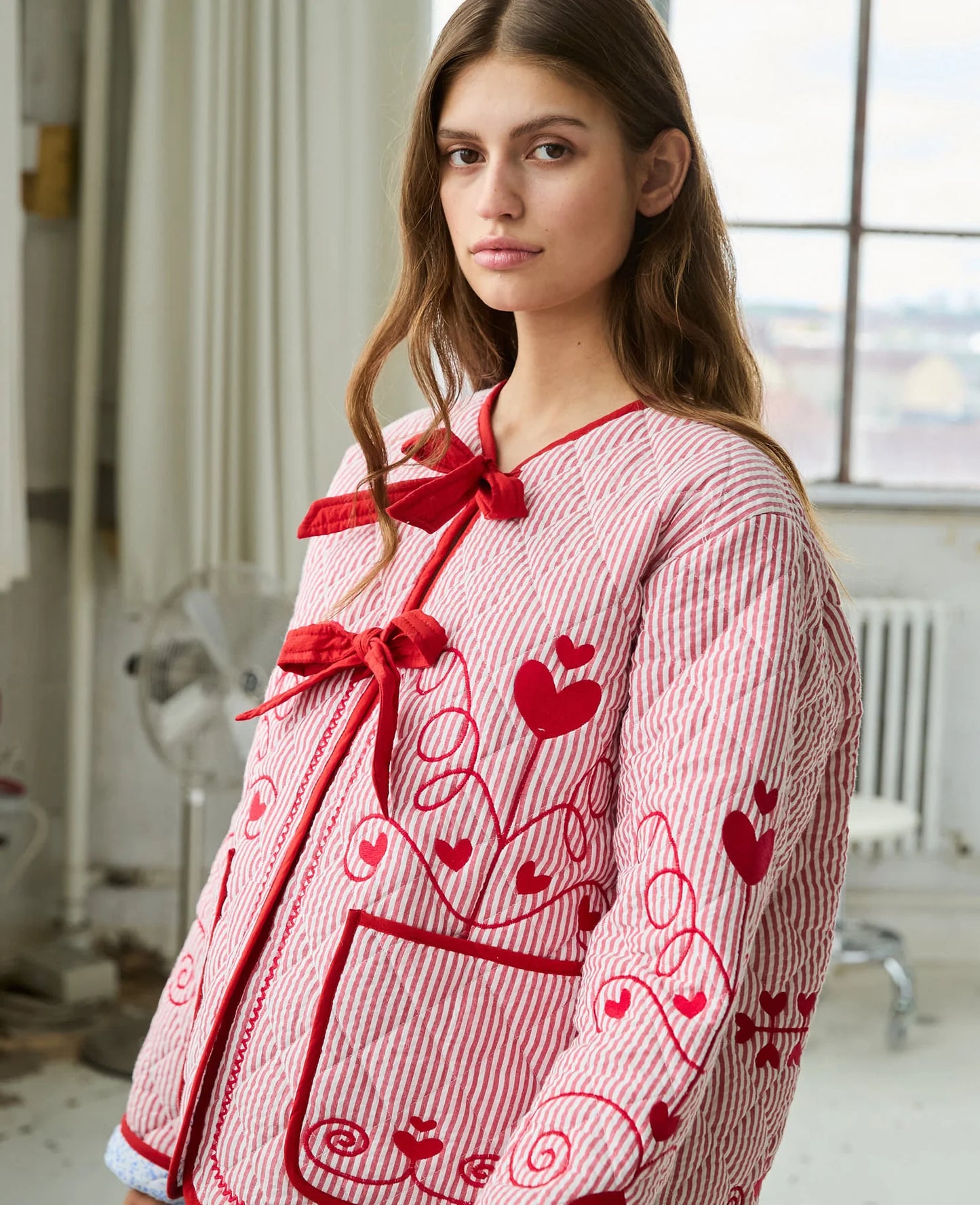 Penny Jacket red stripes