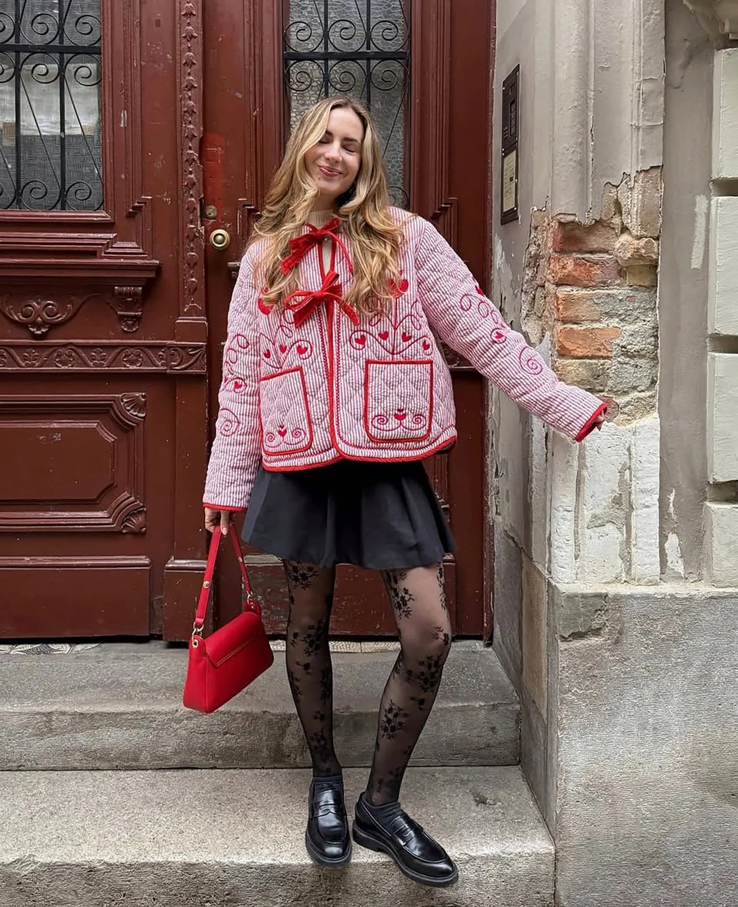 Penny Jacket red stripes