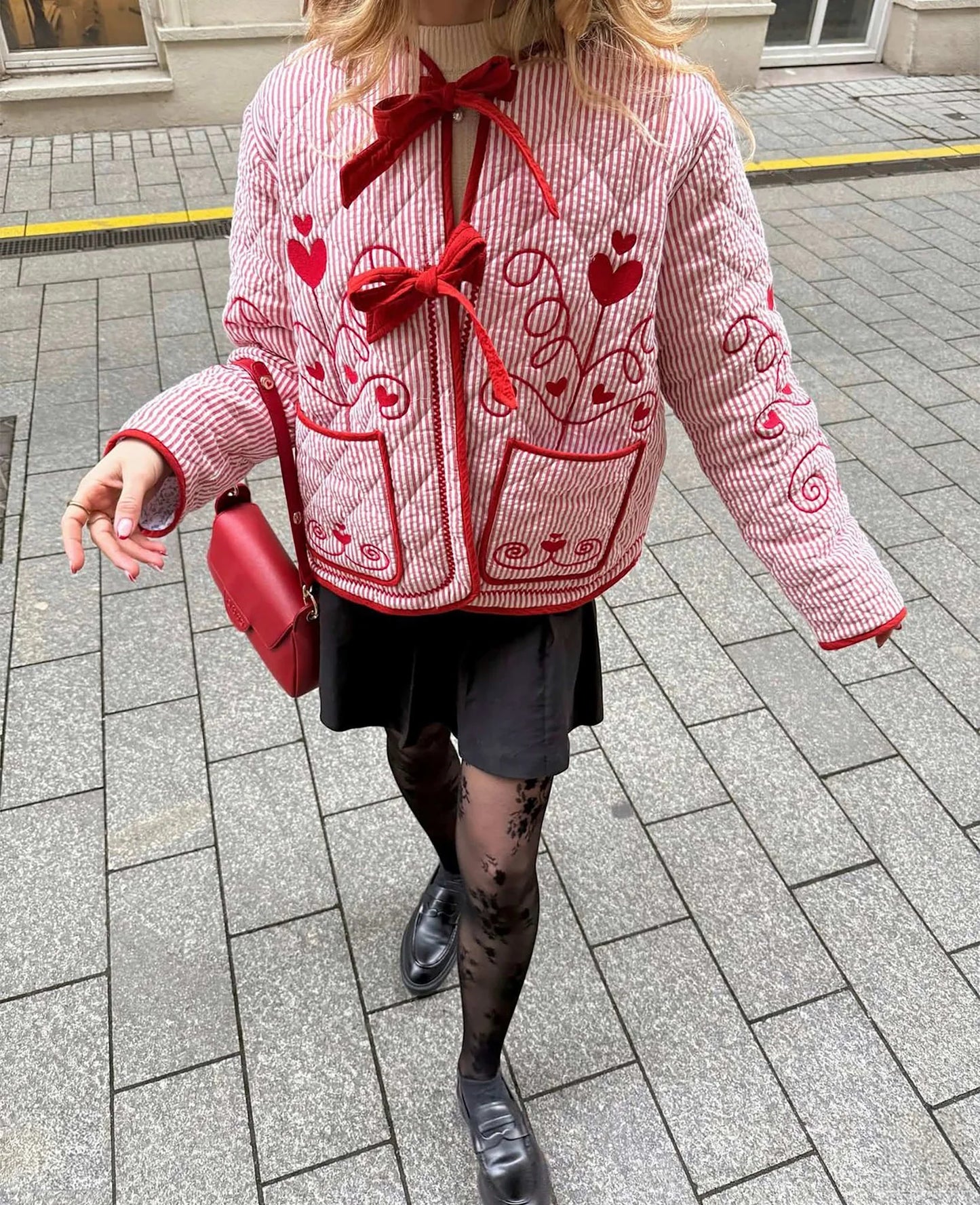 Penny Jacket red stripes