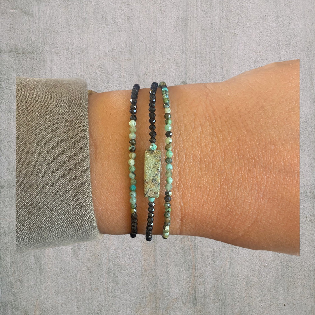 Bracelet pierres fines turquoise africaine