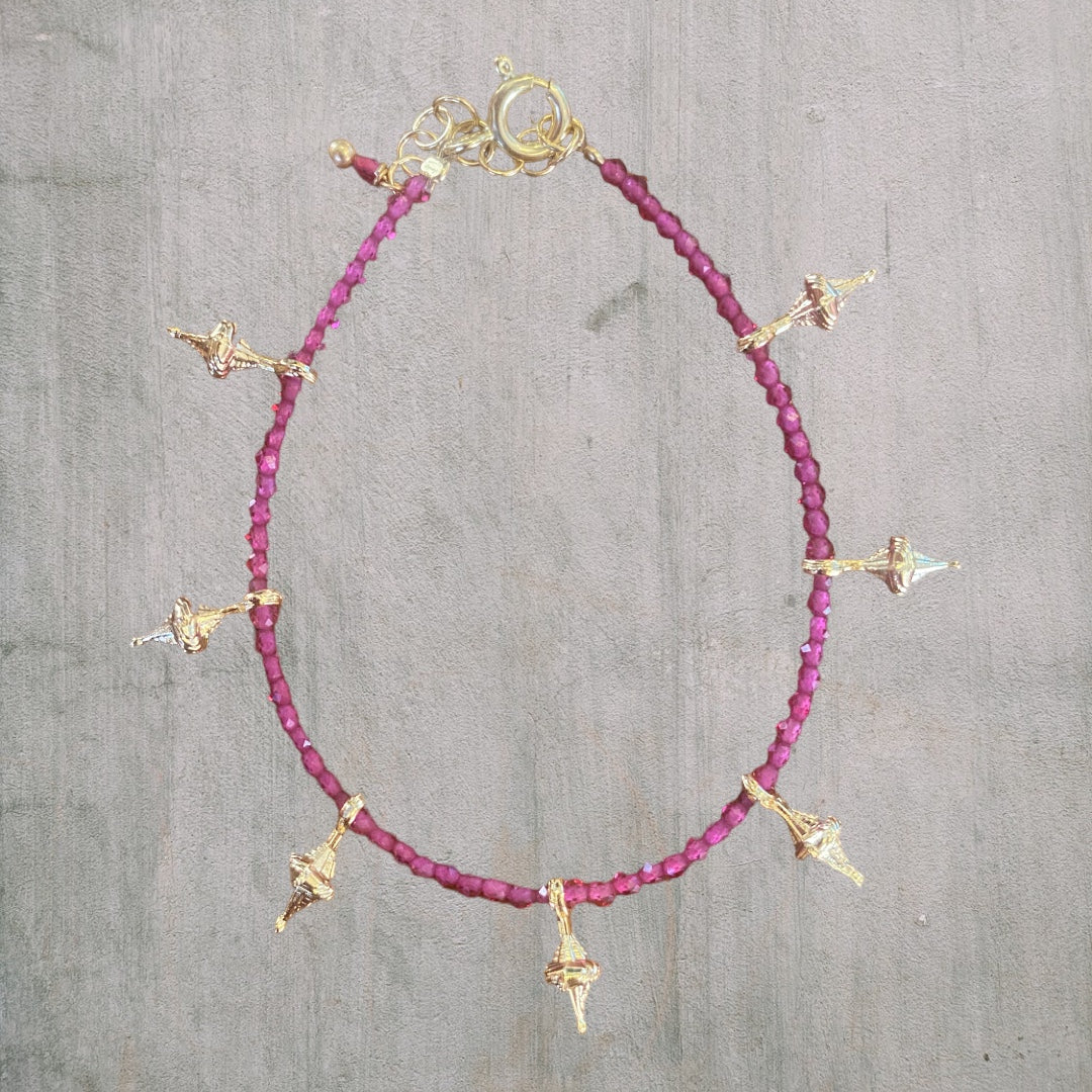 Bracelet Mysore - Spinelle Rose