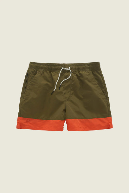 OAS Orange Stripe Nylon Swim Shorts