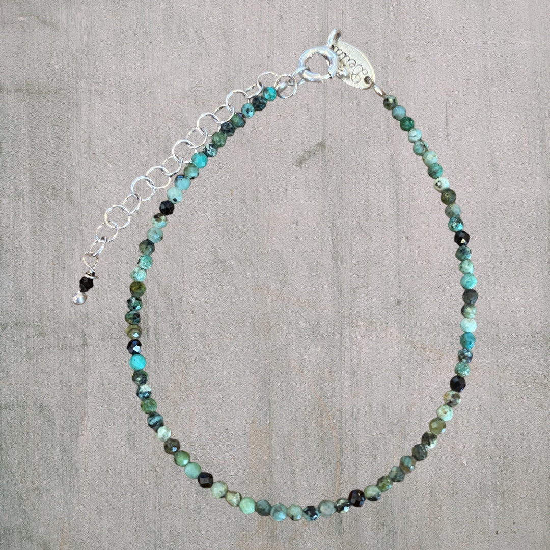 Bracelet pierres fines turquoise africaine
