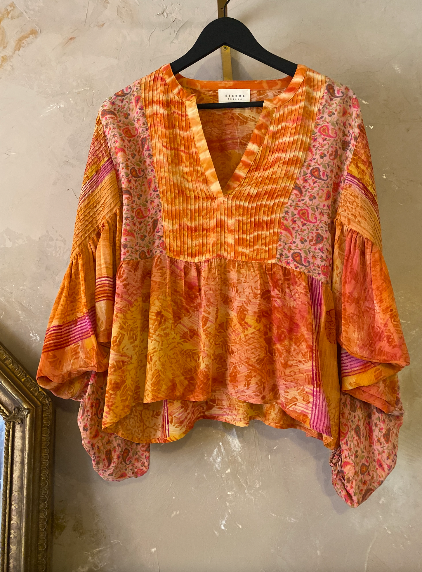 Blouse en soie BIBI, coloris SUNSET