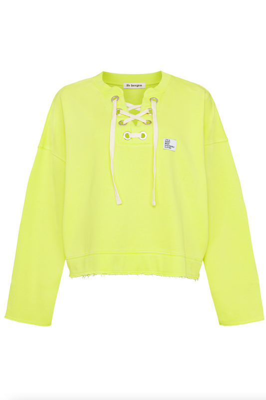 Sweatshirt LIV BERGEN à lacets coloris CITRUS