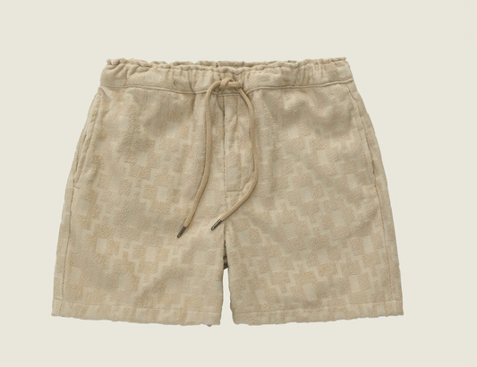 OAS Beige Machu Terry Shorts