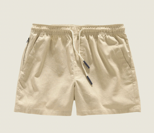 OAS Beige Linen Shorts