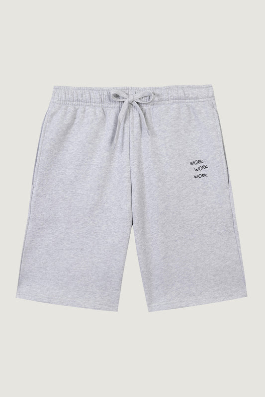 Shorts DUPERRE "WORK WORK WORK" Light heather grey