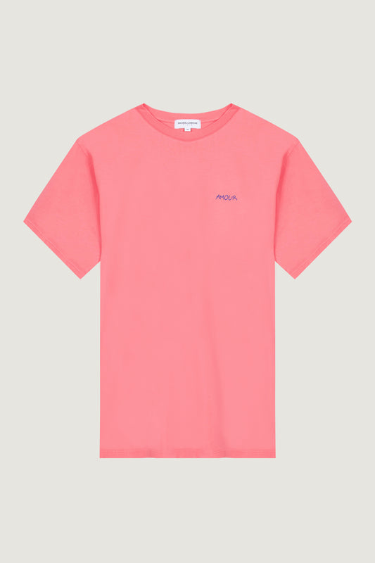 Tee-shirt POPINCOURT "AMOUR" Coral