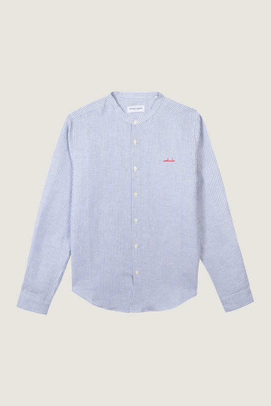 Chemise RENNES "WEEKENDER" linen stripes blue