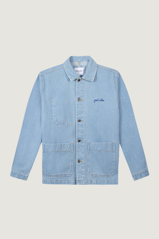 Jacket SEBASTO Maison LABICHE "GOOD VIBES" Denim bleached