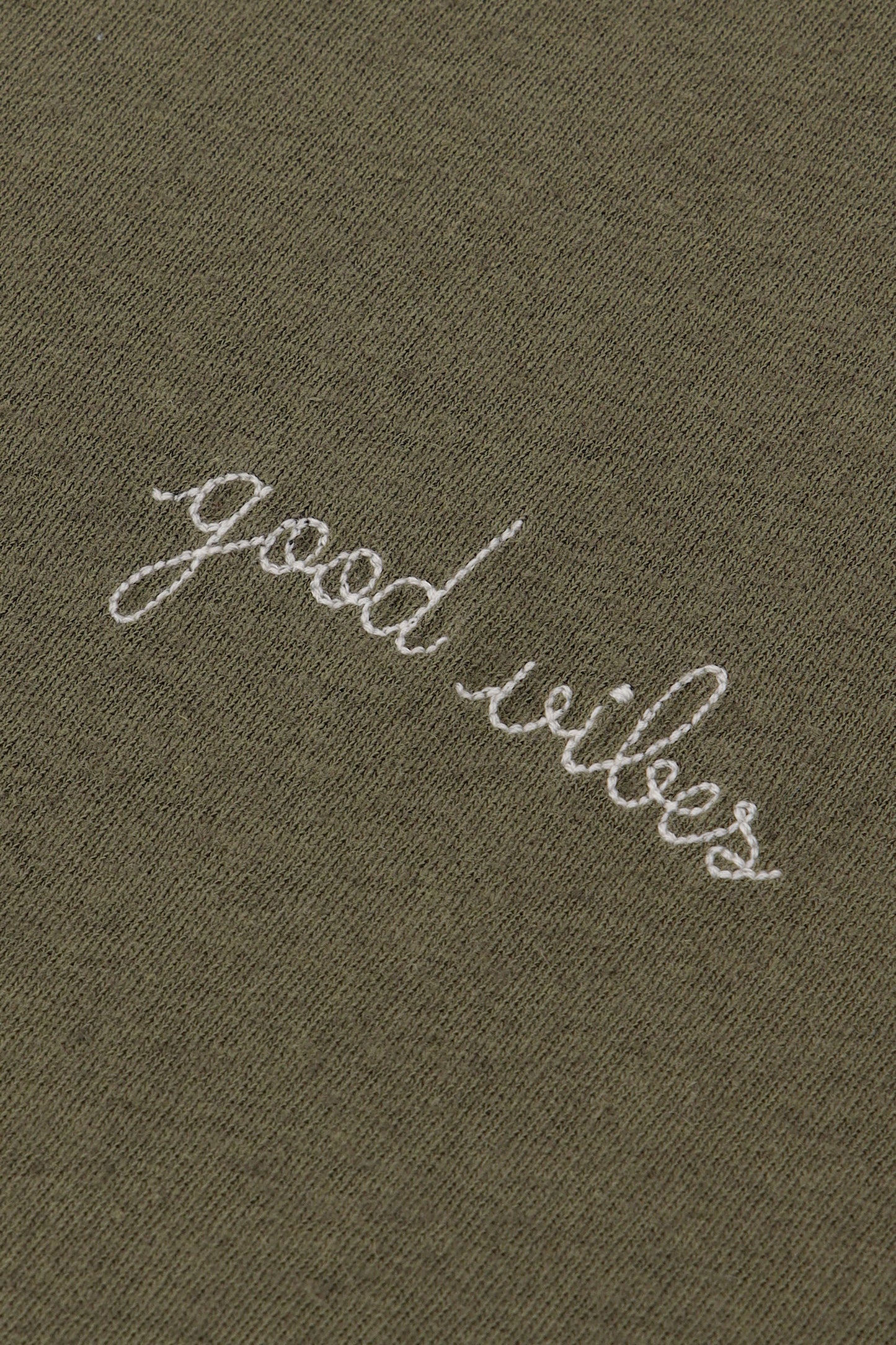 Tee-shirt VILLIERS "GOOD VIBES" Camo Green